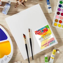 variety 8 X 10 & 10 X 12 Inch Size, A4 Canvas Boards for Painting, Different Size Combo Pack Cotton Medium Grain Board Canvas (Set of 5) image 5