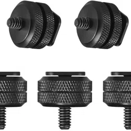 ZINROX Camera Hot Shoe With 1/4" Mount Adapter, Pack Of Five (5), Flash Shoe Mount for DSLR Camera, Led Light etc. Flash Shoe Adapter-17