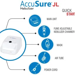 AccuSure JLCompressor Nebulizer & MT 32 THERMOMETER For Adults & Kids Nebulizer image 2