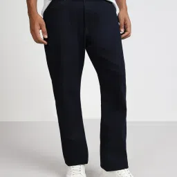 Men Boot-Leg Mid Rise Black Jeans-image-63