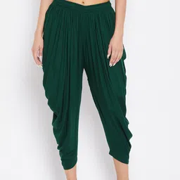 Clora Creation Women Green Solid Dhoti Salwar-36