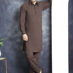 Jompers Shirt collar Regular Pathani Kurta With Salwar-image-47