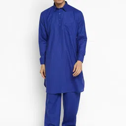 ROYAL KURTA Men Blue Kurta with Salwar-16