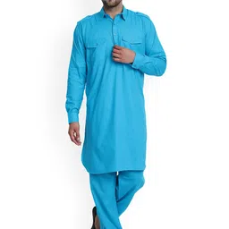 Enciger Pure Cotton Pathani Kurta with Salwar-picture-57