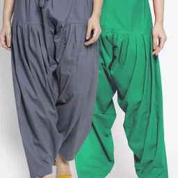 GRACIT Women Pack of 2 Solid Regular Fit Cotton Salwars-image-49