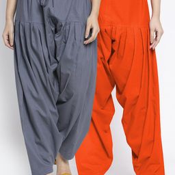 GRACIT Women Pack Of 2 Solid Cotton Loose Fit Salwar-image-74