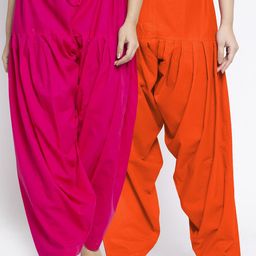 GRACIT Women Pack Of 2 Solid Cotton Salwars-image-83