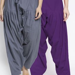 GRACIT Women Pack Of 2 Solid Pure Cotton Salwar-image-80