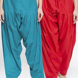 GRACIT Women Pack Of 2 Solid Cotton Salwar-image-73