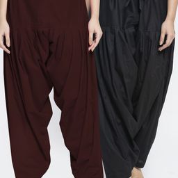 GRACIT Women Pack Of 2 Solid Cotton Salwar-image-62