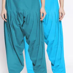 GRACIT Women Pack Of 2 Solid Cotton Salwars-picture-43