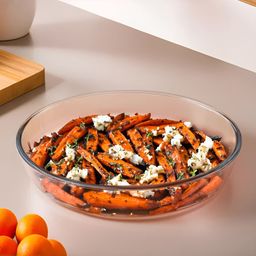 The Better Home Zeno Brown Glass Baking Tray-11