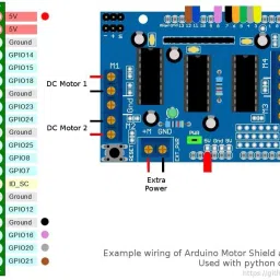 roboway L293D DC Motor Drive Shield Stepper Motor Drive, Microcontrollers 4 Ch Driver Electronic Components Electronic Hobby Kit image 2