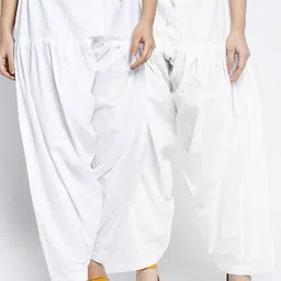 GRACIT Women Pack Of 2 White Solid Pure Cotton Loose-Fit Salwar-picture-25