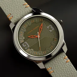 STUDIO ETHENO Men Green  Dial & Green Leather Straps Analogue Watch TT01-GUN-GRN-image-54