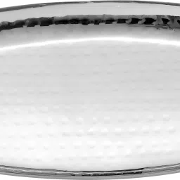 fns Steel Oval Hammered Finish Deep Platter Ideal Tray for Parties Holidays & BBQ’s Sizzler Tray image 4