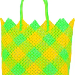 Handmade Strong Washable Multipurpose Plastic Wire Grocery Bag, Large, Grocery Bag-25
