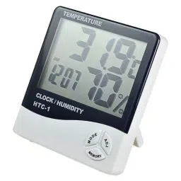 Digital White & Black Clock-1
