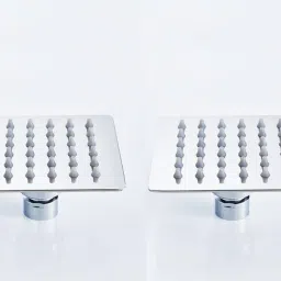 Rain Shower Ultra Slim Square 4x4 Inch 100mm (Set of 2) (Only Showerhead) Fixed Mount-image-6