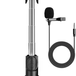 MOOZMOB Tripod Stand Selfie Stick Tripod with Mic for Mobile Video Recording Vlogging Tripod, Monopod-28