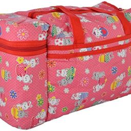 Multi Purpose Baby Diaper Mother Bag With 2 Bottle Holders - Keep Baby Bottles Warm (Red) Backpack-7