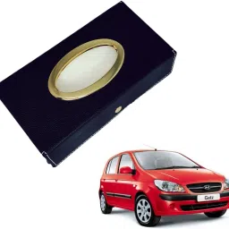 Chrom-Black Tisue Box Leatherete-182 Vehicle Tissue Dispenser-image-97