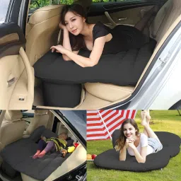 Multipurpose Car Mattress Picnic Camping Outdoor Sleeping Overnighter Air Sofa Inflatable Car Air Bed Travel Mattress, Two Air Pillows, Air Pump & Repair Kit Car Inflatable Bed-image-55