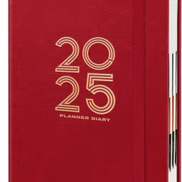 Hardbound Leather Cover New Year Diary 2025 with Dates and Monthly Planner 2025 A5 Diary Ruled 344 Pages-image-59
