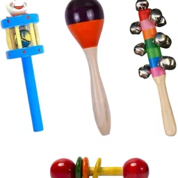 Handmade Wooden Sound Musical Rattles Eco Friendly Toys Rattle-8