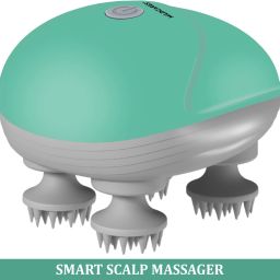 Electric Smart Scalp Massager 4 Rotating Nodes For Hair Growth | Green Pack of 1-image-4
