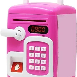 Money Safe Kids with Finger Print Sensor Piggy Savings Bank with Electronic Lock Password for Kids, Boys, Girls Coin Bank-image-11