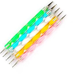 5Pcs 2 Way Nail Art Dotting Tools for girls, women-image-72