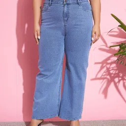 Women Regular High Rise Blue Jeans-image-38