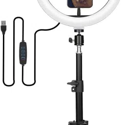 Setster 10 Inch Ring Light with 63" Extendable Tripod Stand Ring Flash-24