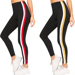 dtr fashion Striped Women Black Tights-picture-43