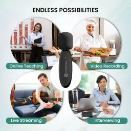 portronics Dash 7 Type C Wireless Mic with Plug & Play Technology,Collar Microphone image 5