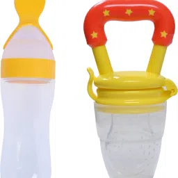 Newborn Baby Feeding Bottle & Fruit and Juice Feeder with Cover (Pack of 2) Feeder-28