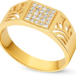 Brass Cubic Zirconia Gold Plated Ring-image-19