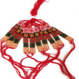 Religious Swastik Rakhi Wrist Band Beads Rakhee, Raksha Potli, Kavach, Yagnopavit Yarn RakhiSet-image-79