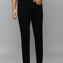 louis philippe Men Slim Mid Rise Black Jeans-picture-8