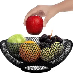 Vegetable Bowl, Dining Table Decorative Bowls Fruits Small Wire Mesh Stainless Steel Fruit & Vegetable Basket-3