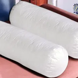 Round Microfibre Solid Bolster Pack of 2-18