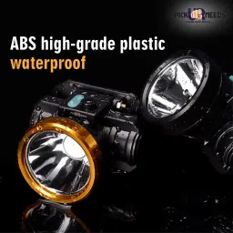 daily needs shop LED Head Torch Light Laser with Blinker (SOS Mode) Emergency Waterproof 6 hrs Torch Emergency Light image 2