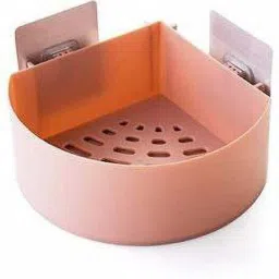 Self Adhesive Multi-Purpose Wall Hanging BATHROOM floating Shelf Plastic Wall Shelf-image-98
