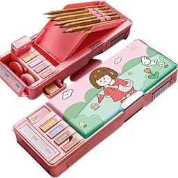 1 GIRL&RABBIT Art Plastic Pencil Box-11