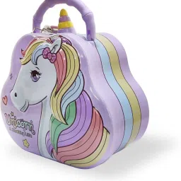 Unicorn Piggy Bank Metal Coin Box with Key & Lock Birthday Return Gift Coin Bank-image-21