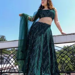 Embroidered Semi Stitched Lehenga Choli-image-24
