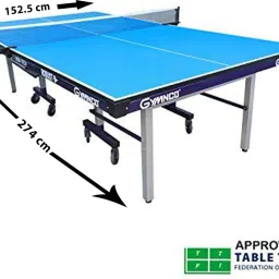 Robust High Tech with 25 mm Top and 100 mm Stopper Wheel. Stationary Indoor Table Tennis Table-image-16