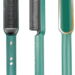 NETLYF Straightener machine Brush Hair Straightener Green 5 Temperature Control Straightener Comb for Women & Men HairStylemulticolorBrushHair Straightener Hair Hair Straightener-image-71