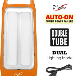 High Quality 2 Tube Lamp with Electric Charging Rechargeable ( Battery: 2000mAh) 8 hrs Flood Lamp Emergency Light-18